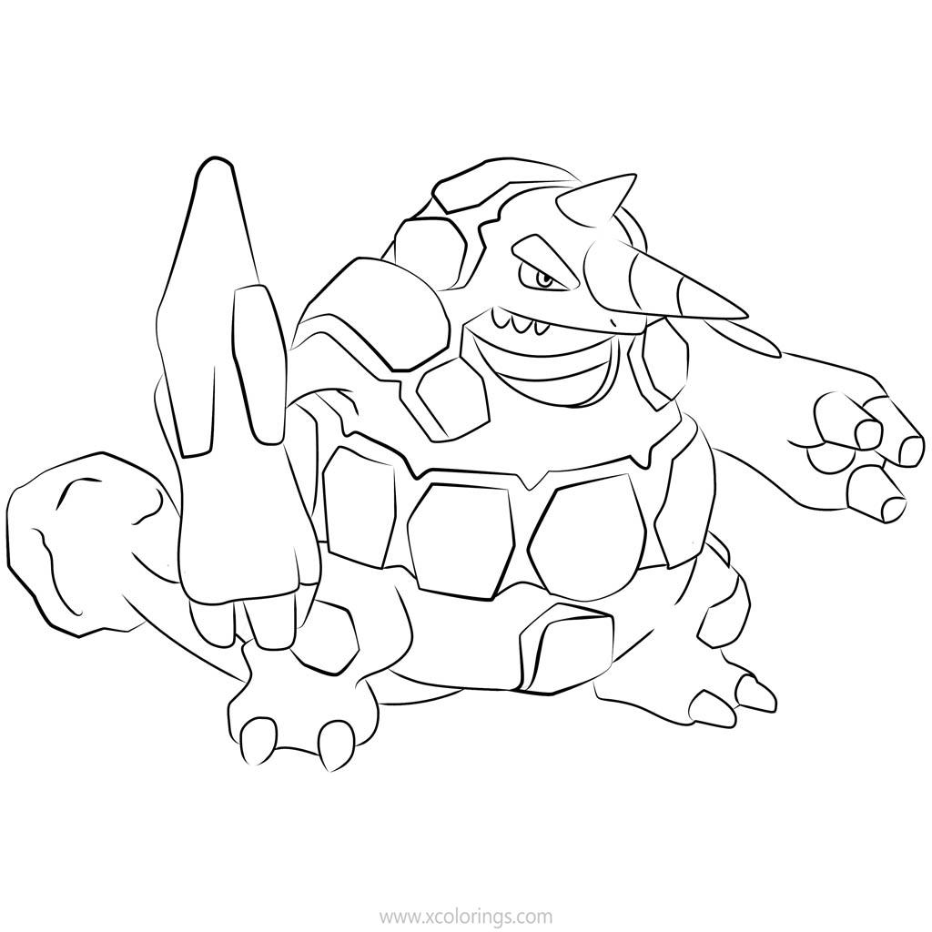Free Pokemon Rhyperior Coloring Pages printable