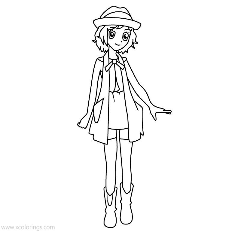 Free Pokemon Serena Coloring Pages printable