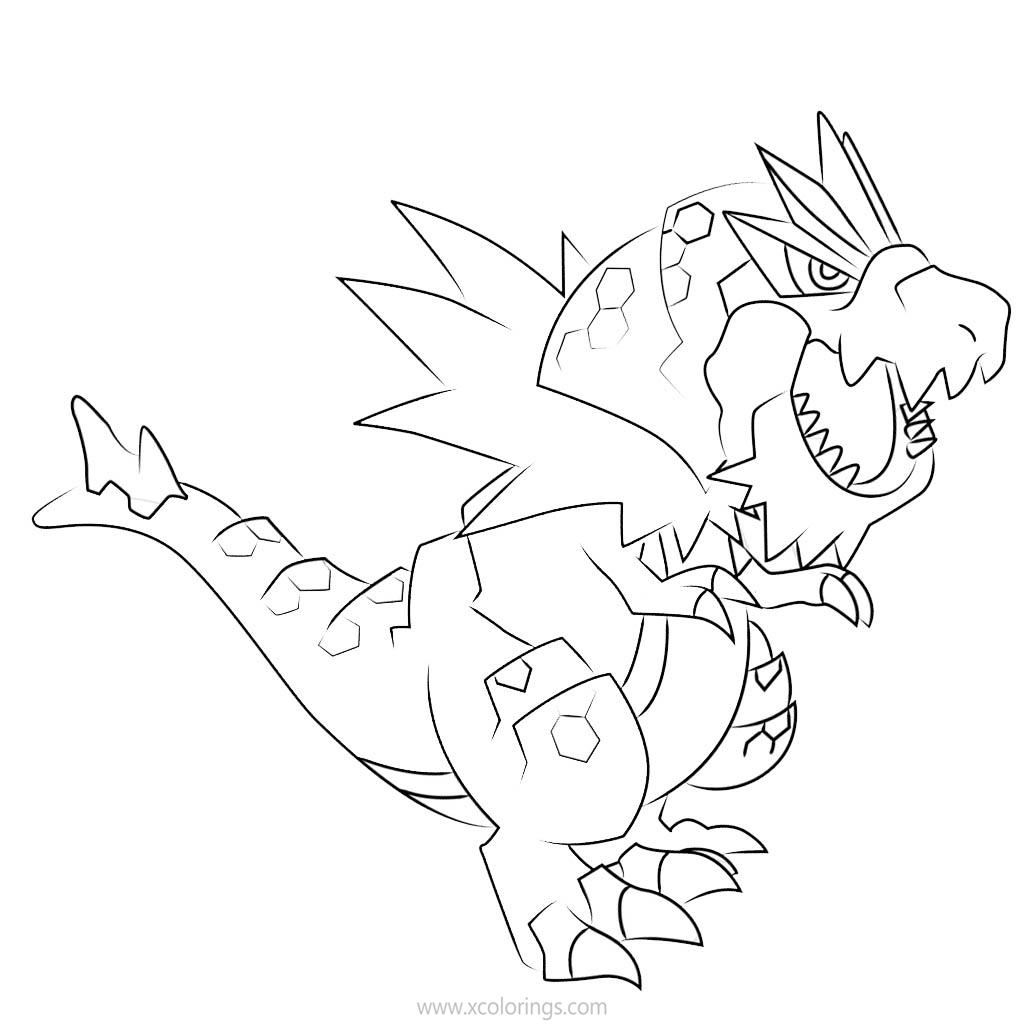 Pokemon Tyrantrum Coloring Pages - XColorings.com