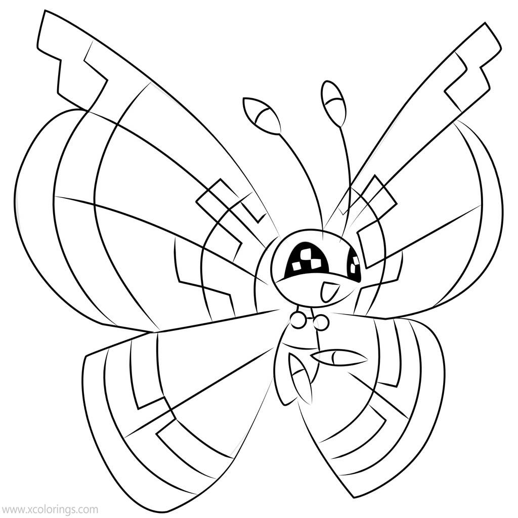 Pokemon Vivillon Coloring Pages - XColorings.com