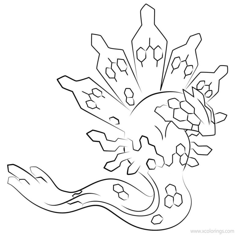 Pokemon Necrozma Dawn Wings Coloring Pages - XColorings.com