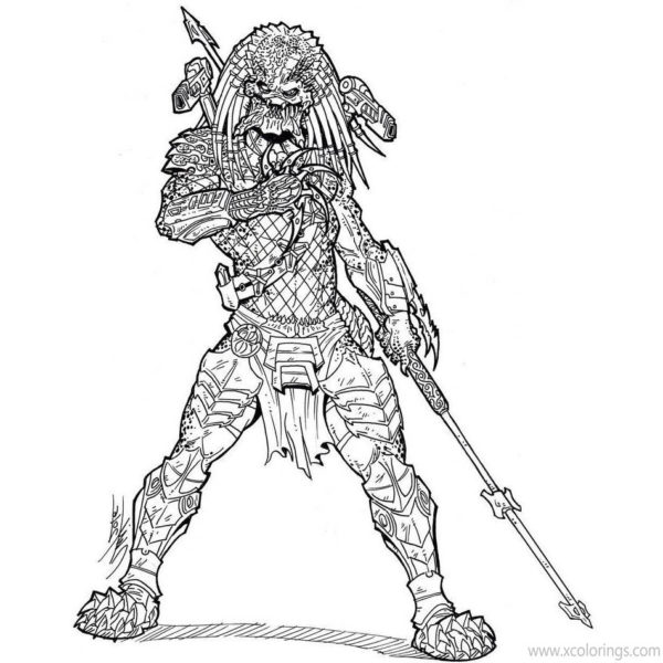 Predator Outline Coloring Pages - XColorings.com