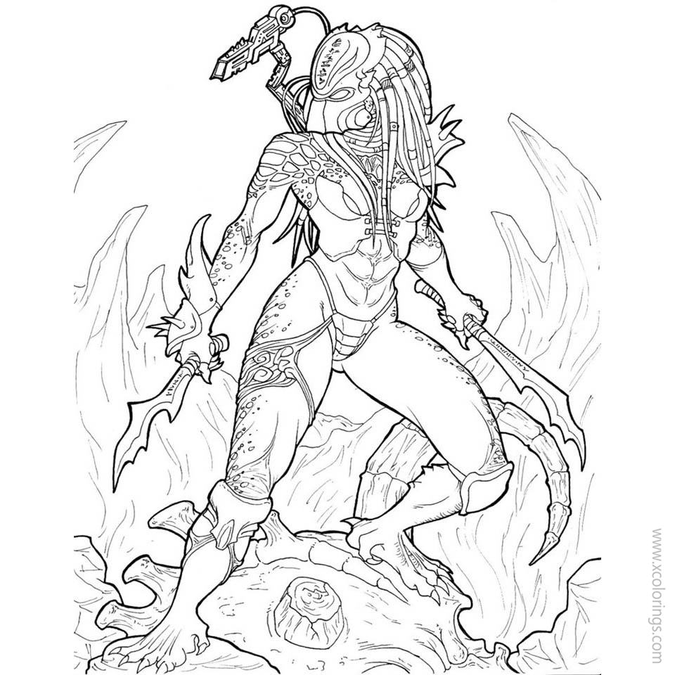 Free Predator Coloring Pages The Killer printable