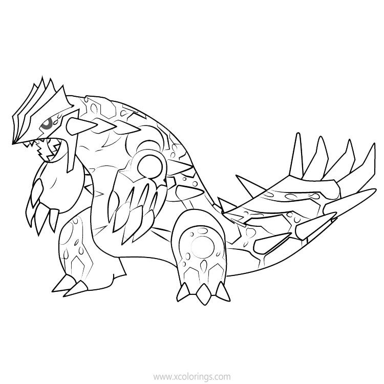 Free Primal Groudon Pokemon Coloring Pages printable