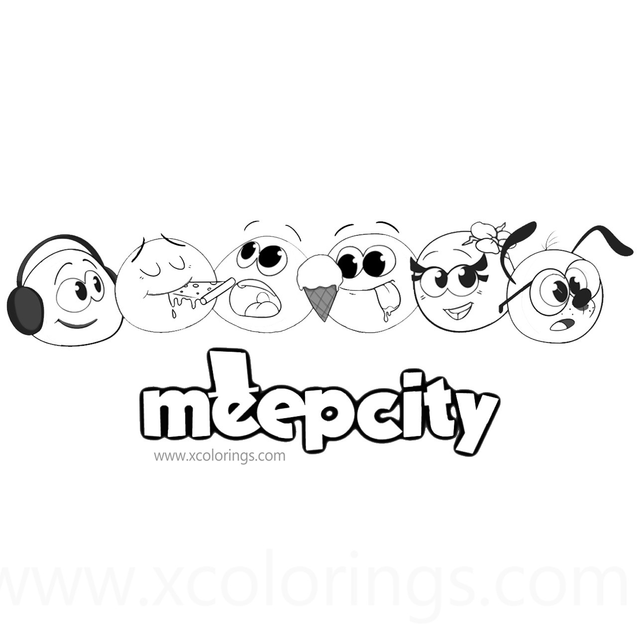 Free Roblox Meepcity Characters Coloring Pages printable