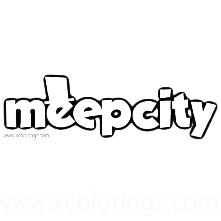 Free Roblox Meepcity Coloring Pages Logo printable