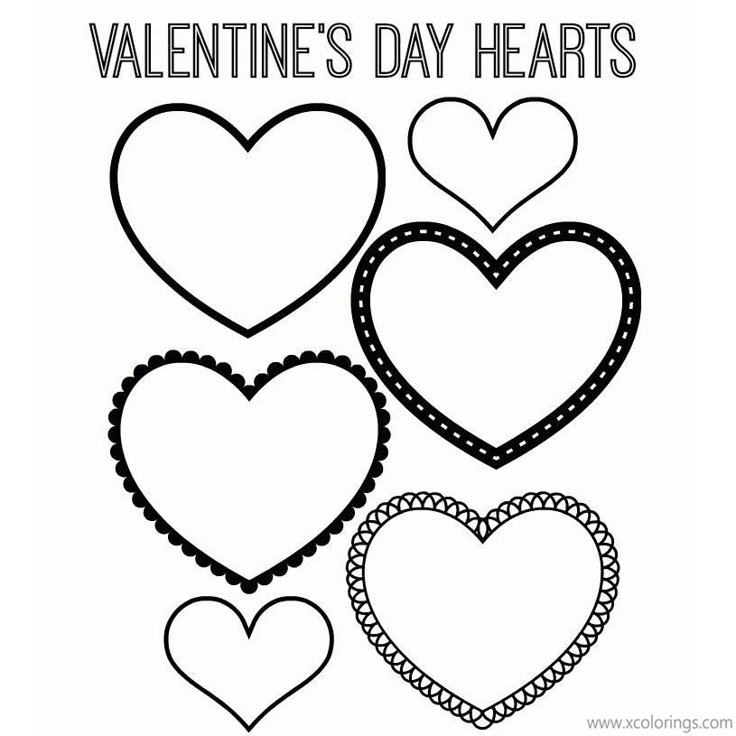 Simple Valentines Day Heart Coloring Pages Xcolorings Com