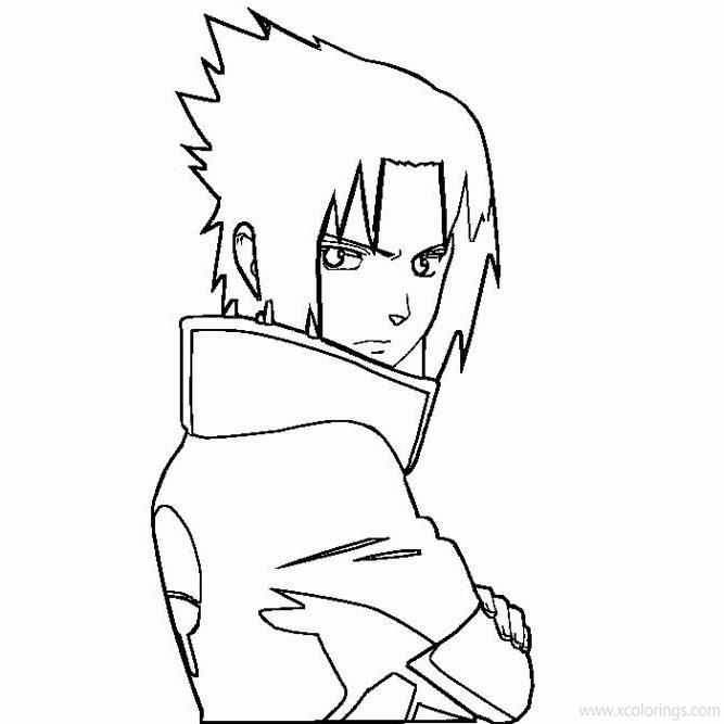 Chibi Sasuke Uchiha Coloring Page Anime Coloring Pages Images