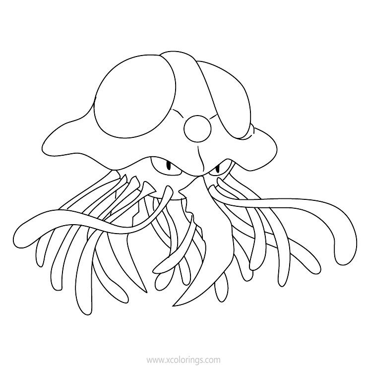 Tentacruel Pokemon Coloring Pages - XColorings.com