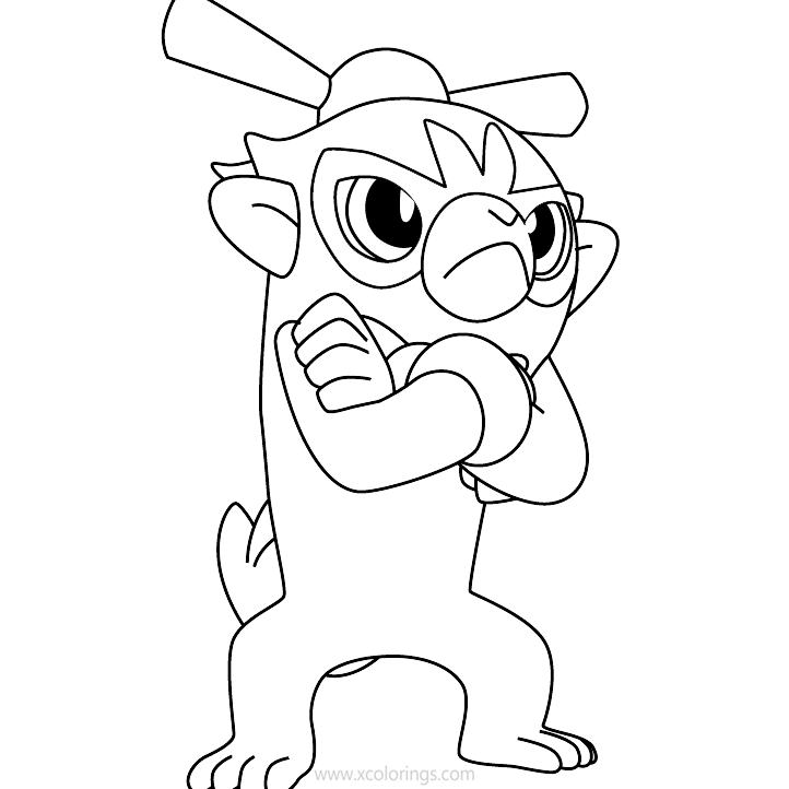 Free Thwackey Pokemon Coloring Pages printable