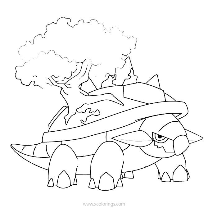 Free Torterra Pokemon Coloring Pages printable