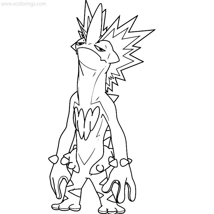 Toxtricity Low Key Form Pokemon Coloring Pages.