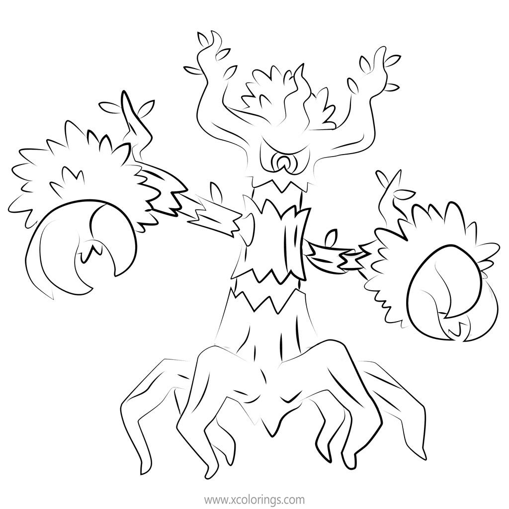 Free Trevenant Pokemon Coloring Pages printable