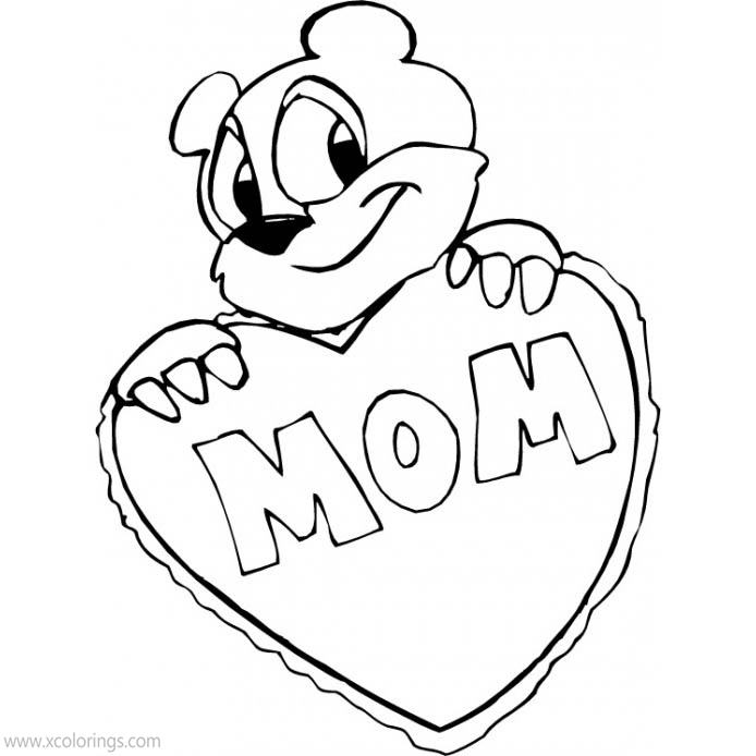 Free Valentines Day Coloring Pages for Mom printable