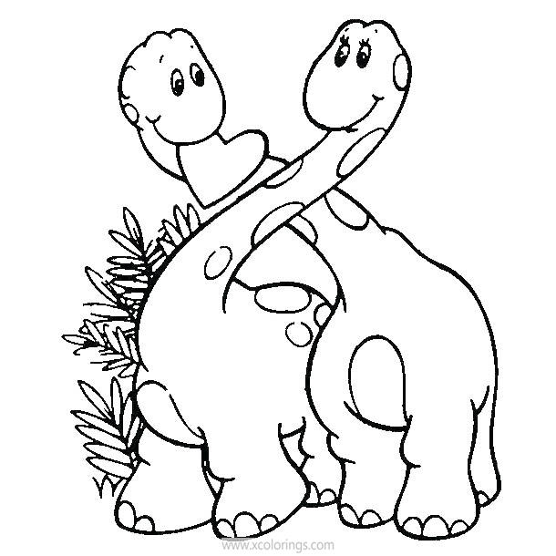 Free Valentines Day Dinosaurs Coloring Pages printable