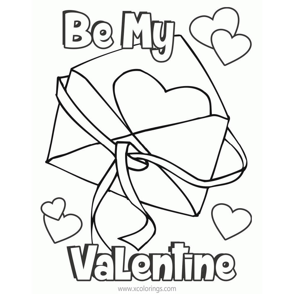 Free Valentines Day Heart Coloring Pages Be My Valentine printable