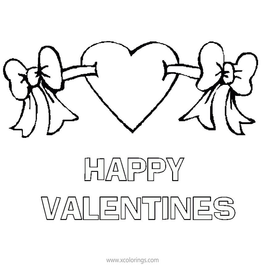 Free Valentines Day Heart Coloring Pages for Girl printable