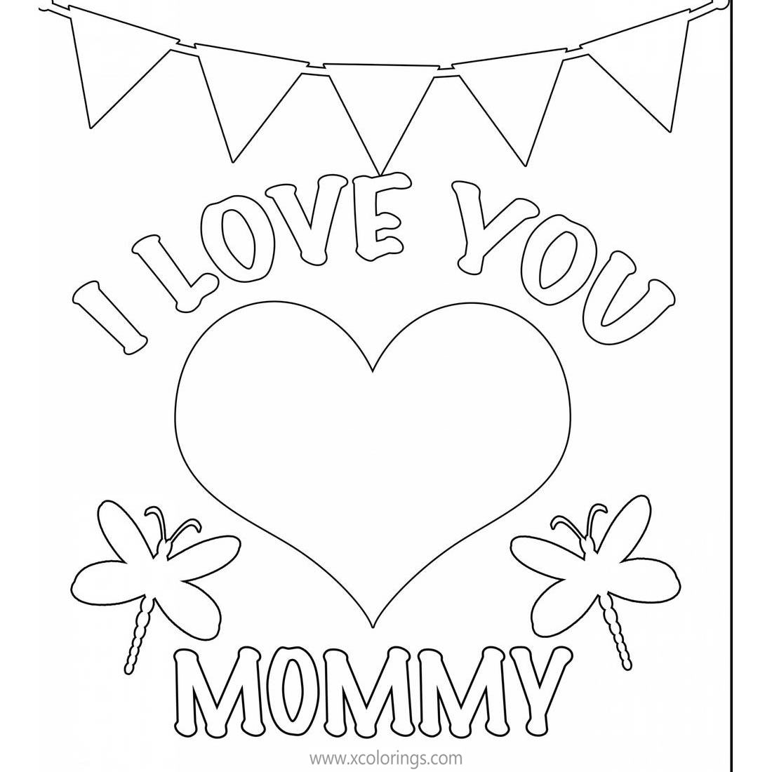 Free Valentines Day Heart Coloring Pages for Mommy printable