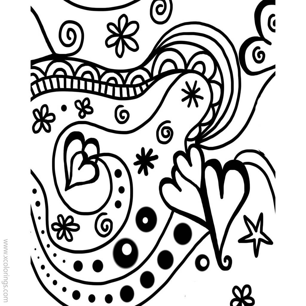 Free Valentines Day Heart Coloring Pages for Toddlers printable