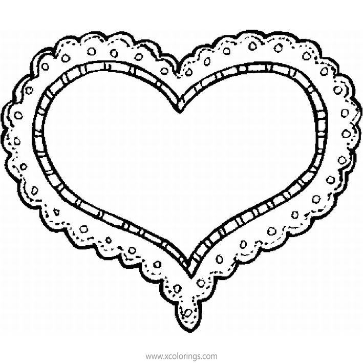 Free Valentines Day Heart Frame Coloring Pages printable