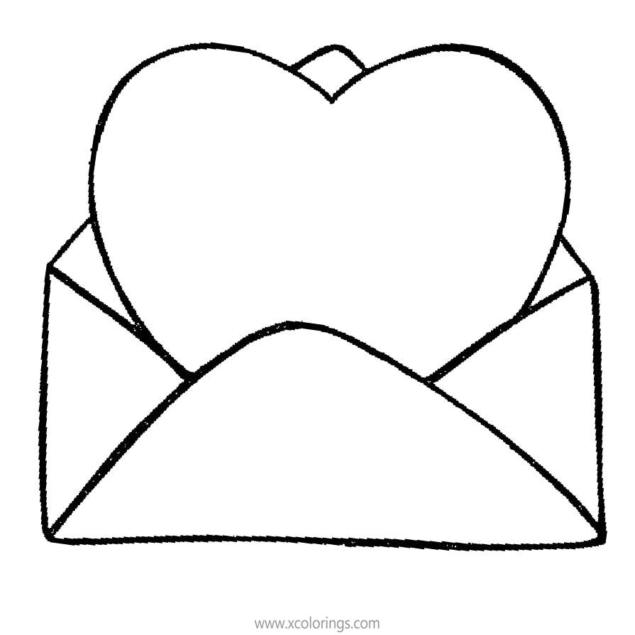 Free Valentines Day Heart Letter Coloring Pages printable