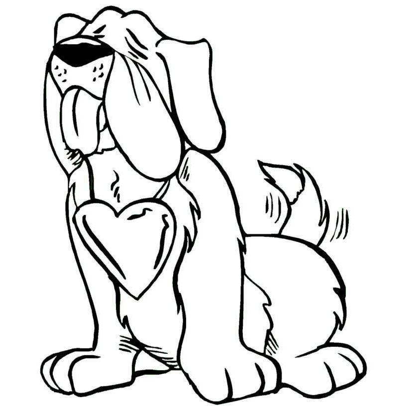 Free Valentines Dog Coloring Pages Free to Print printable