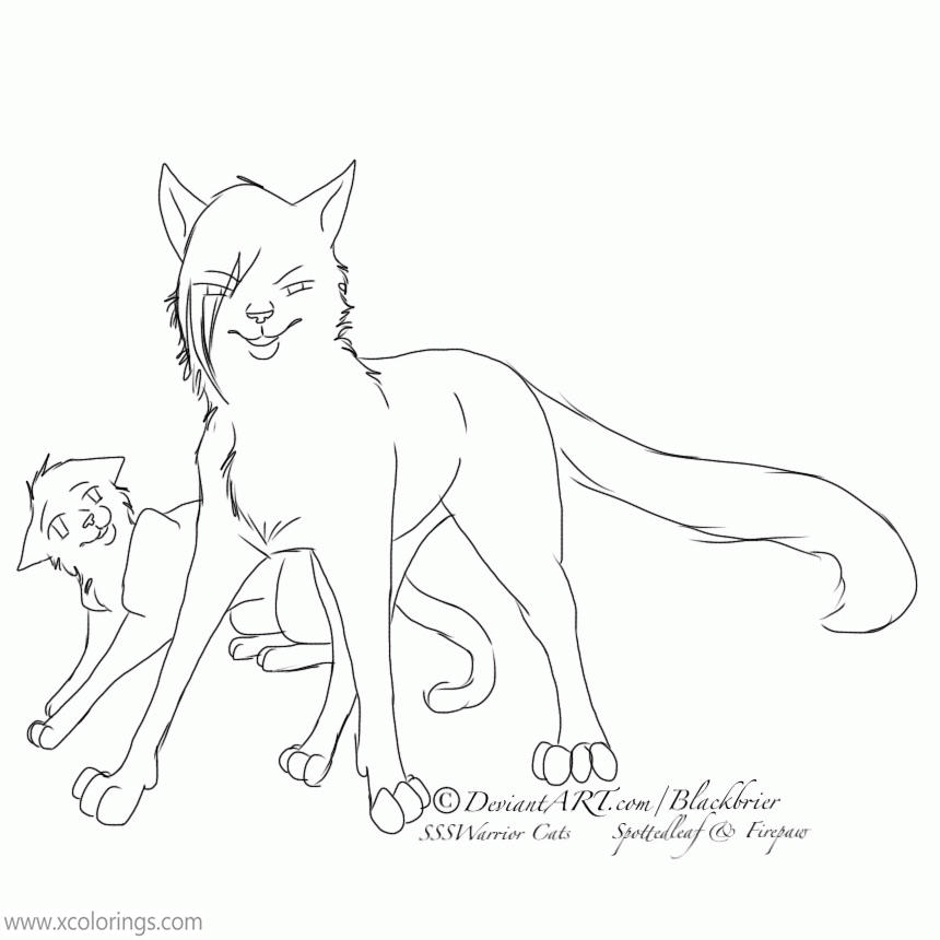Free Warrior Cat Coloring Pages Artwork printable