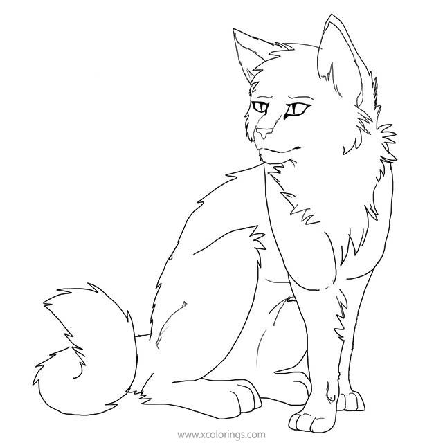 Free Warrior Cat Coloring Pages Character printable
