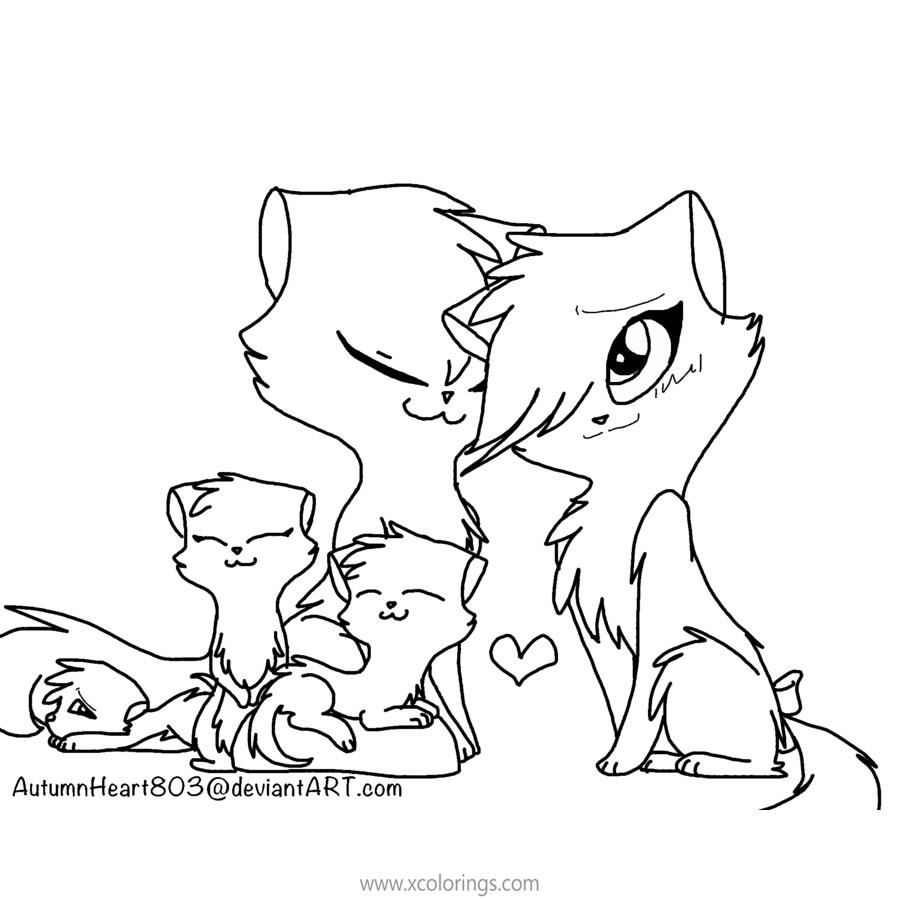 Free Warrior Cat Coloring Pages Drawing by Autumnheart803 printable