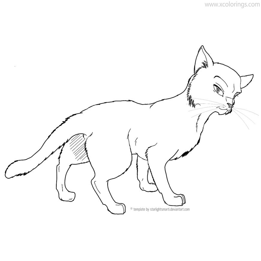 Free Warrior Cat Coloring Pages Drawing by Starlightsmarti printable