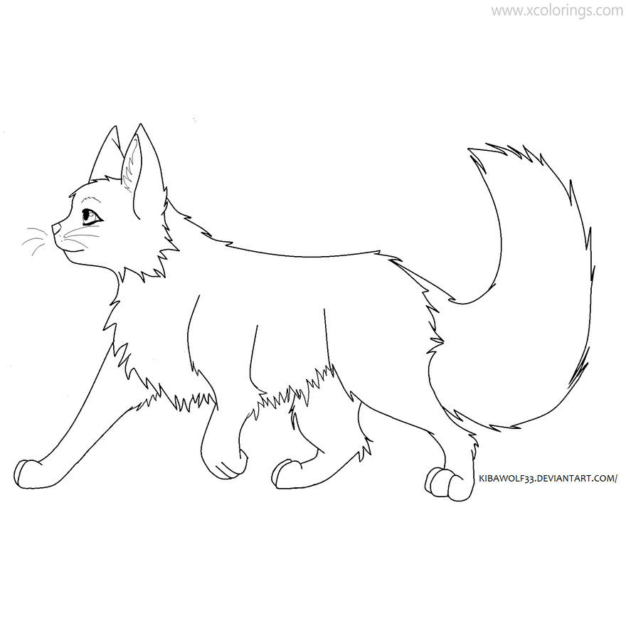 Free Warrior Cat Coloring Pages Fanart By Kibawolf33 printable