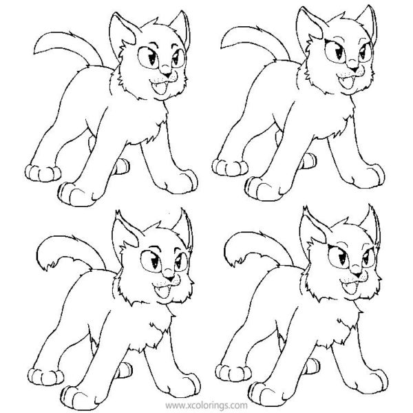 Warrior Cat Coloring Pages Artwork by Kasarawolf - XColorings.com