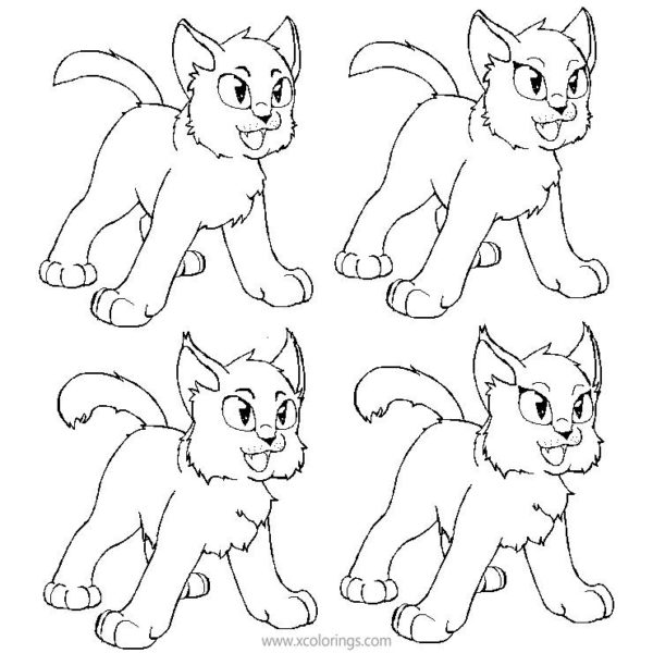 Warrior Cat Coloring Pages Artwork by Kasarawolf - XColorings.com
