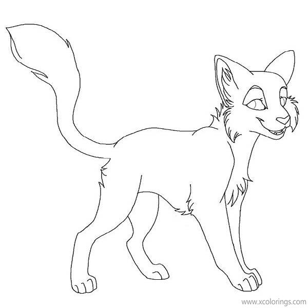 Free Warrior Cat Coloring Pages Lineart printable
