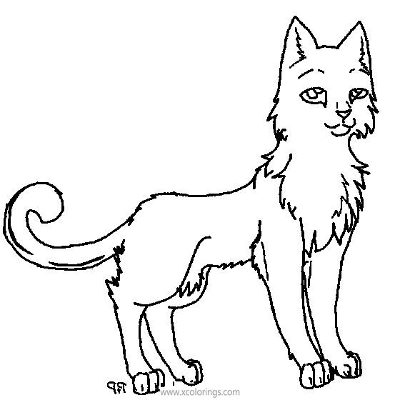 Free Warrior Cat Coloring Pages Printable printable
