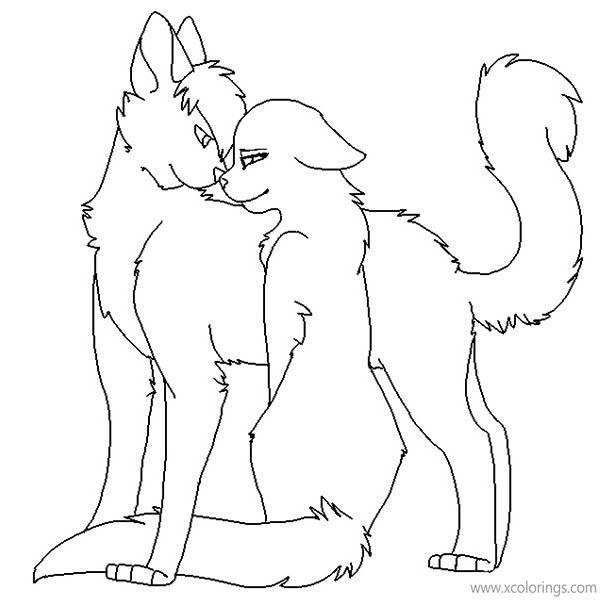Free Warrior Cat Love Coloring Pages printable