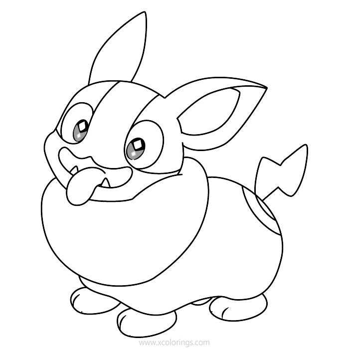Free Yamper Pokemon Coloring Pages printable