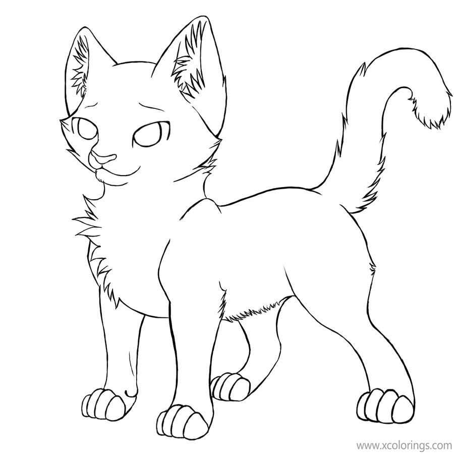 Free Young Warrior Cat Coloring Pages printable