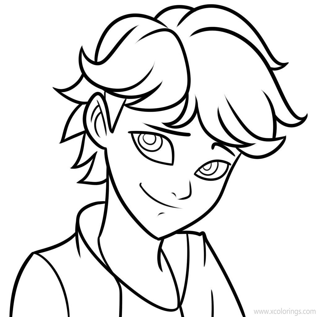 Adrien Agreste from Miraculous Ladybug and Cat Noir Coloring Pages