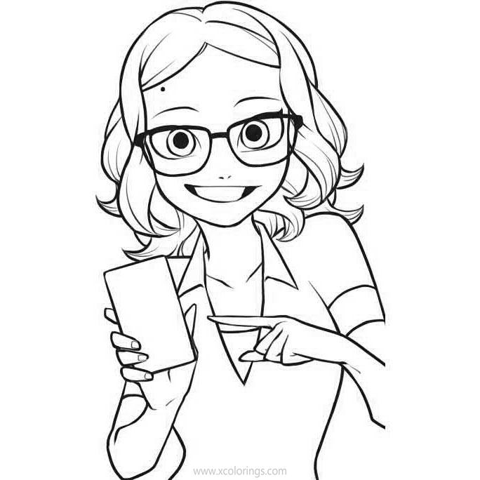 Free Alya Cesaire from Miraculous Ladybug Coloring Pages printable