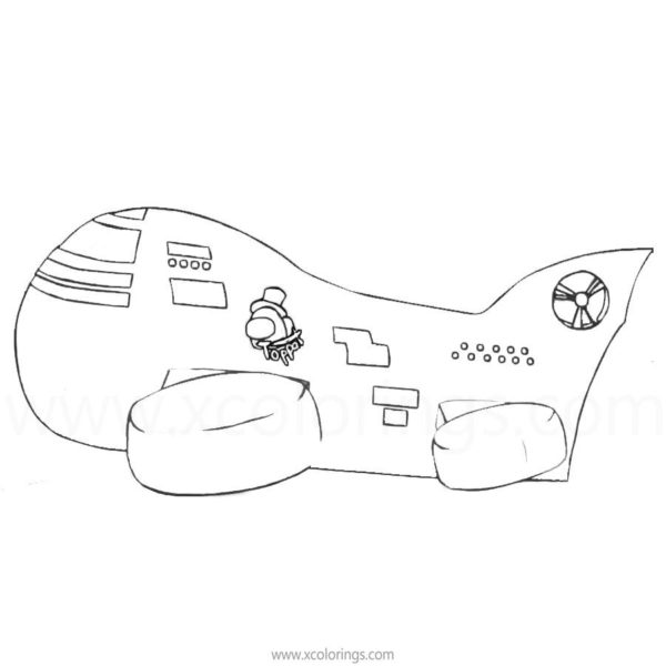 Among Us Coloring Pages Takeoff the Ship - XColorings.com