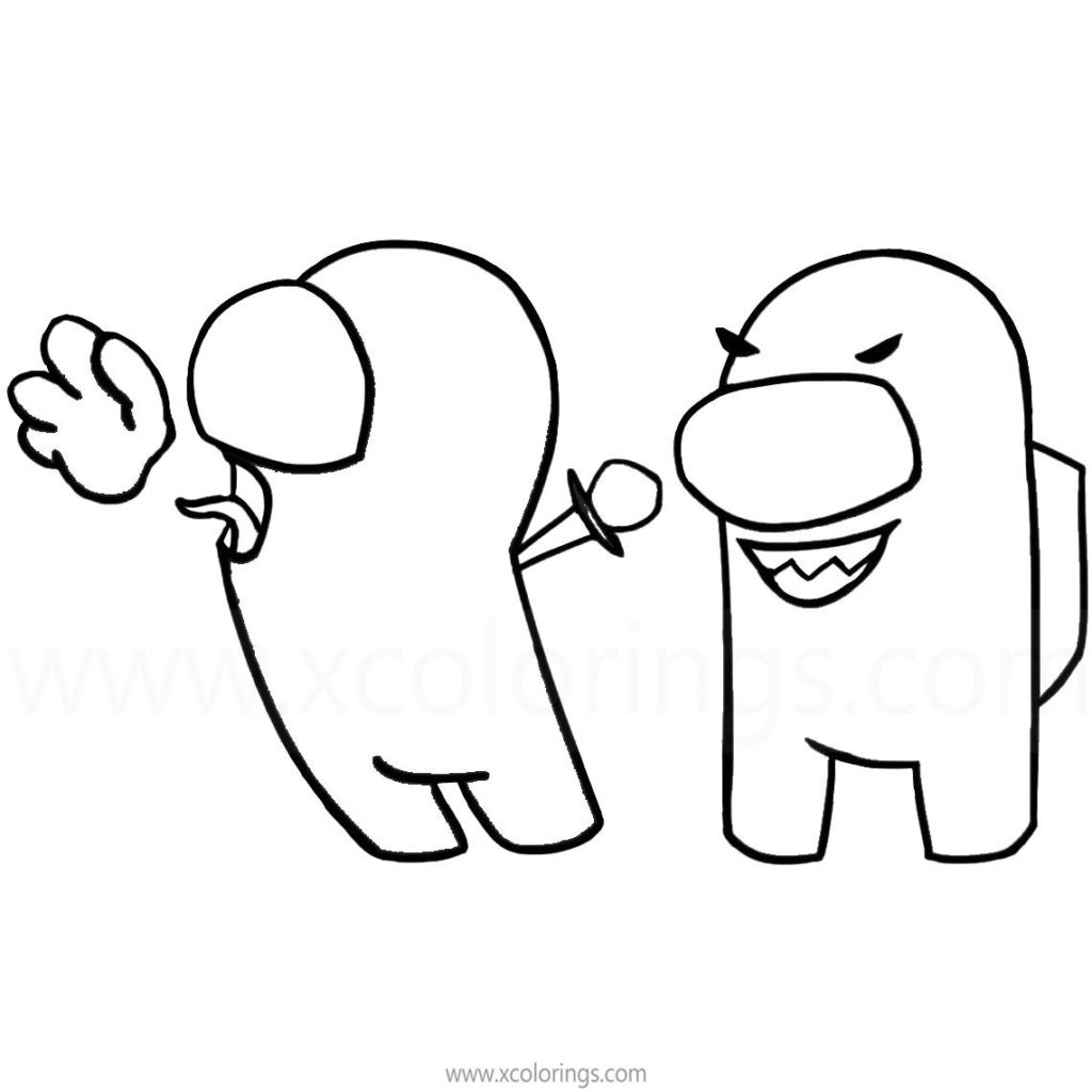 among us eating body coloring page - Among Us Coloring Pages Cunning Traitors 1024x1024 