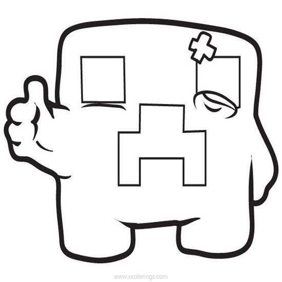 Free Animated Creeper Coloring Pages printable
