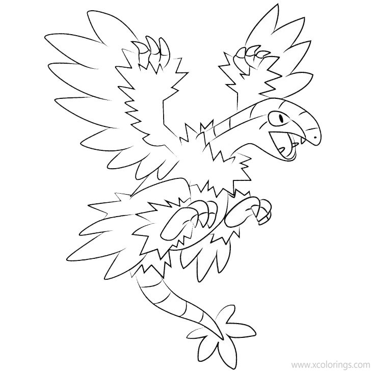 Free Archeops Pokemon Coloring Pages printable