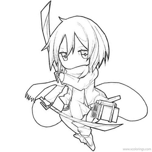 Free Attack On Titan Coloring Pages Chibi Levi printable