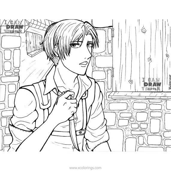 Free Attack On Titan Coloring Pages Levi Ackerman printable