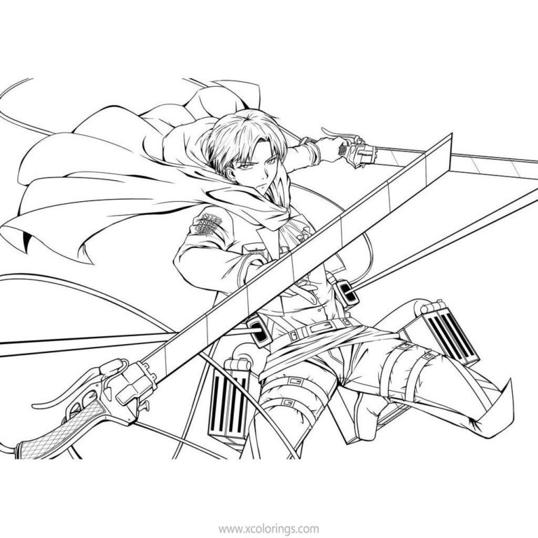 Levi from Attack On Titan Coloring Pages - XColorings.com