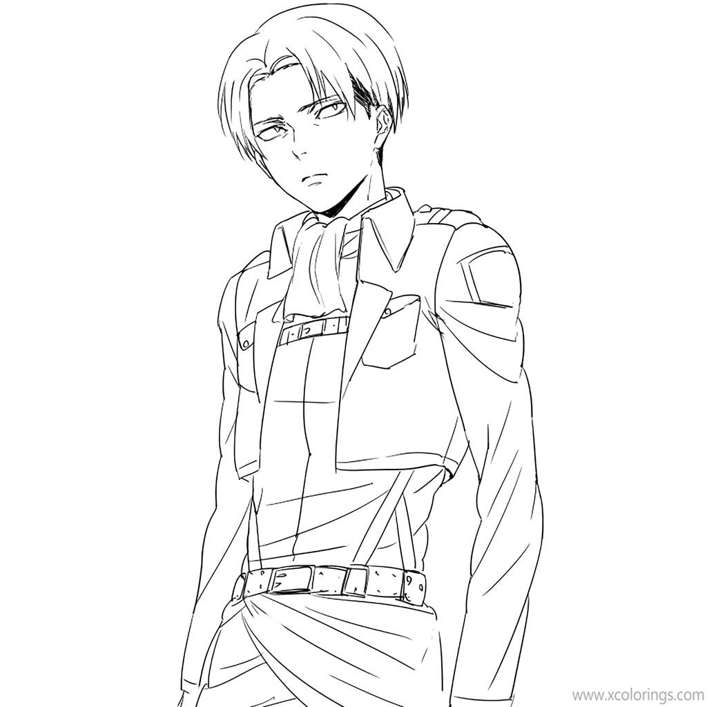 Free Attack On Titan Coloring Pages Levi printable