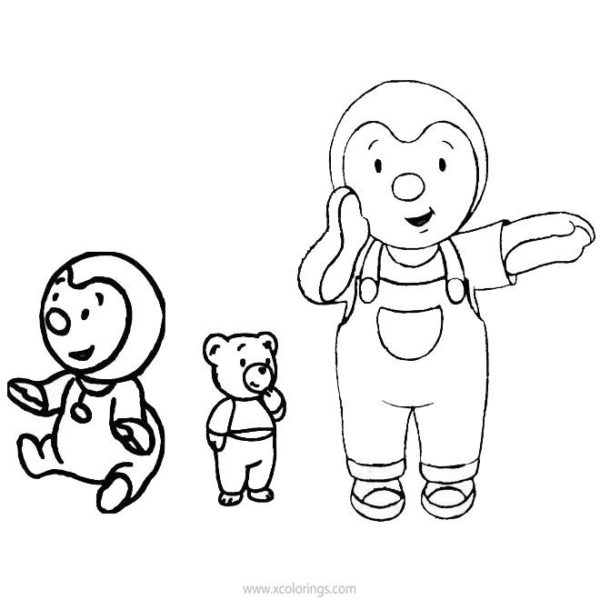T'choupi on the Bike Coloring Pages - XColorings.com