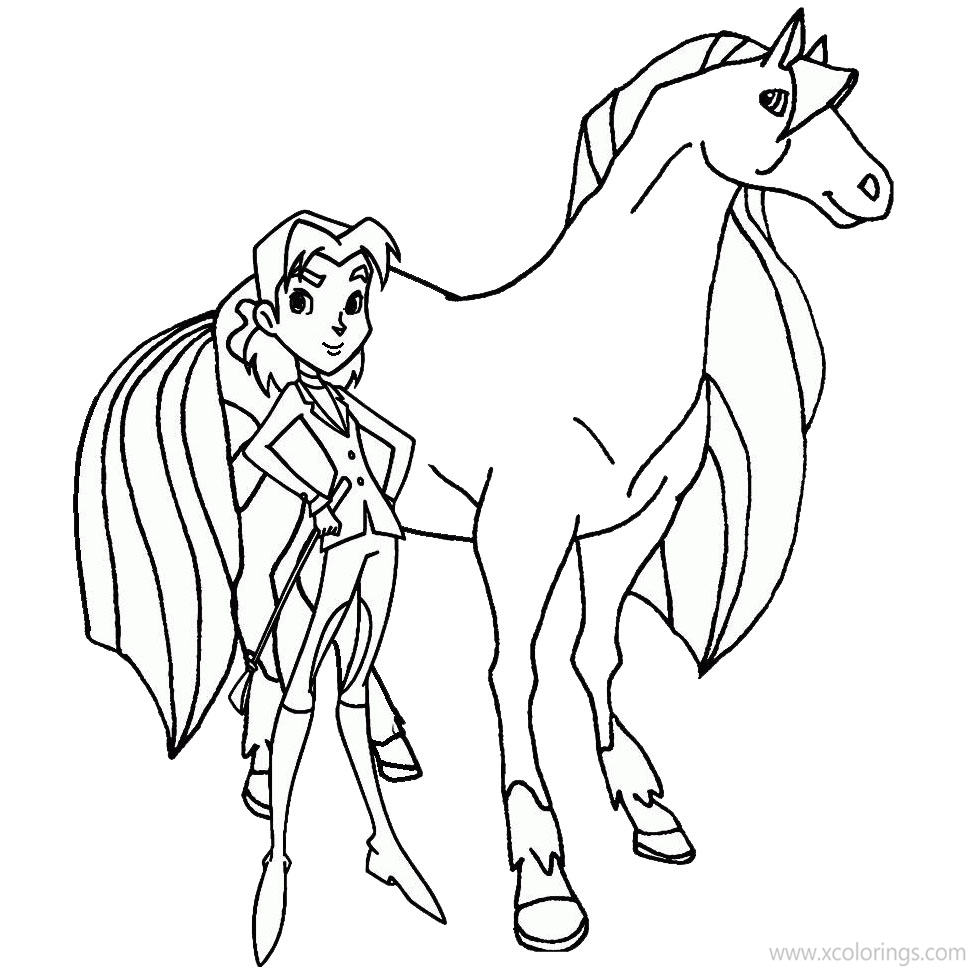 Free Bailey from Horseland Coloring Pages with Sunburst printable
